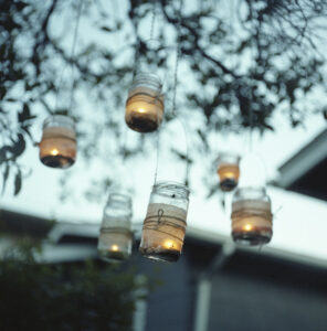 mason jar candle lantern wedding day iead using battery opertaed tea light candles