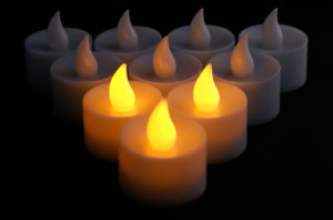Highest quality bulk buy amber battery operated tea light candles for weddings, events and wholesale by Candles Recharge