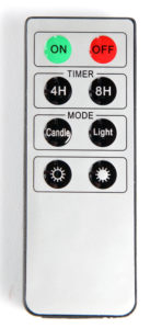 Remote control for rechargeable tea light candles