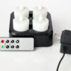 Waterproof rechargeable LED tea light candles set of 4 from Candles Recharge